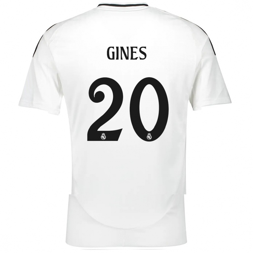 Hombre Fútbol Camiseta Alvaro Gines #20 Blanco 1ª Equipación 2024/25 Perú