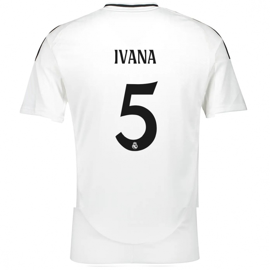 Hombre Fútbol Camiseta Ivana Andres #5 Blanco 1ª Equipación 2024/25 Perú