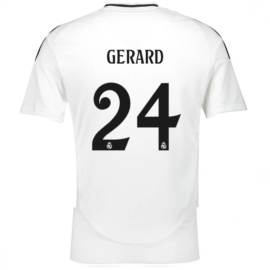 Hombre Fútbol Camiseta Meline Gerard #24 Blanco 1ª Equipación 2024/25 Perú