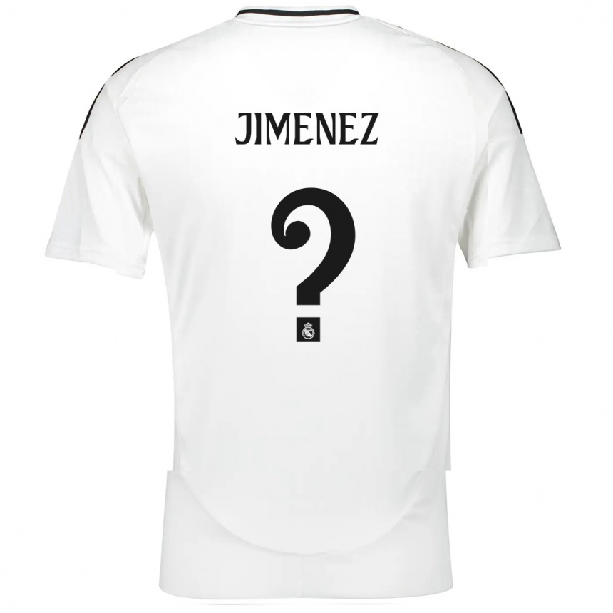 Hombre Fútbol Camiseta Alejandro Jimenez #0 Blanco 1ª Equipación 2024/25 Perú