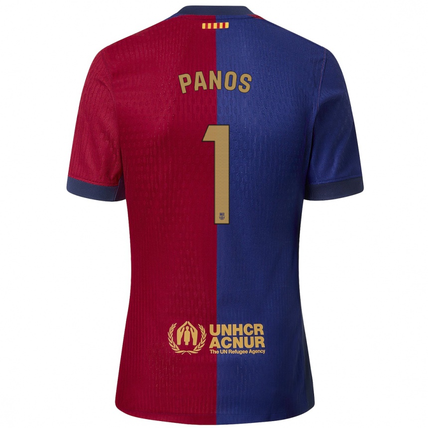 Hombre Fútbol Camiseta Sandra Panos #1 Azul Rojo 1ª Equipación 2024/25 Perú