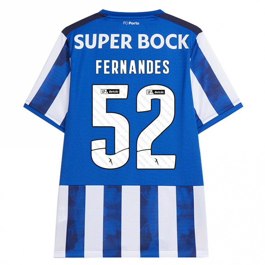 Hombre Fútbol Camiseta Martim Fernandes #52 Azul Blanco 1ª Equipación 2024/25 Perú