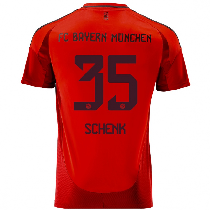 Hombre Fútbol Camiseta Johannes Schenk #35 Rojo 1ª Equipación 2024/25 Perú