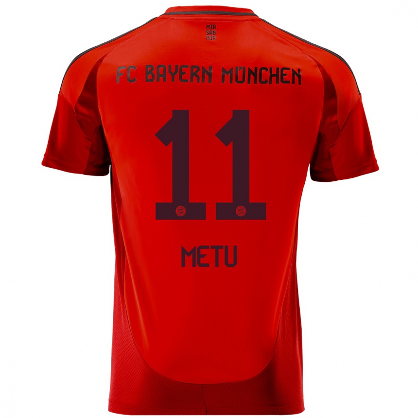 Hombre Fútbol Camiseta Emilian Metu #11 Rojo 1ª Equipación 2024/25 Perú