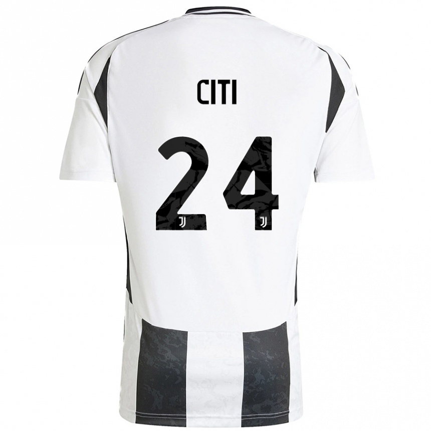 Hombre Fútbol Camiseta Alessandro Citi #24 Blanco Negro 1ª Equipación 2024/25 Perú