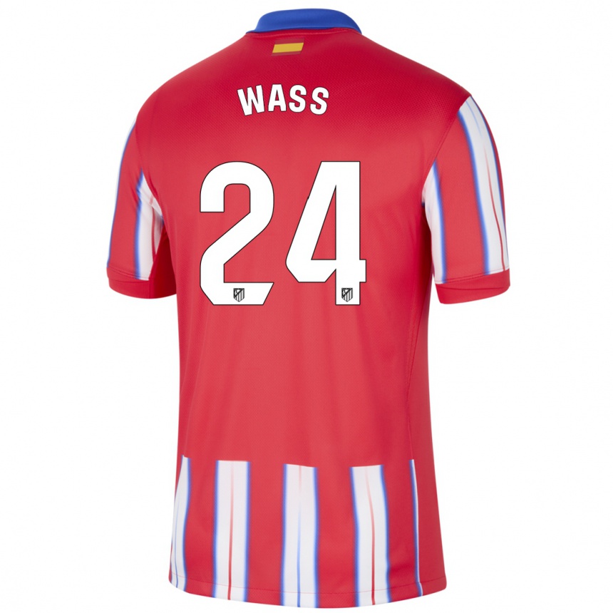 Hombre Fútbol Camiseta Daniel Wass #24 Rojo Blanco Azul 1ª Equipación 2024/25 Perú