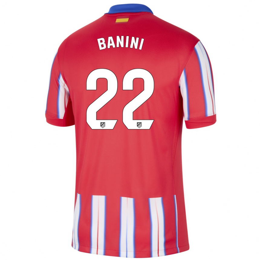 Hombre Fútbol Camiseta Estefania Banini #22 Rojo Blanco Azul 1ª Equipación 2024/25 Perú