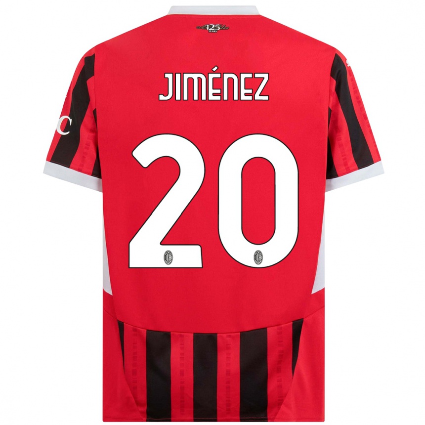 Hombre Fútbol Camiseta Álex Jiménez #20 Rojo Negro 1ª Equipación 2024/25 Perú