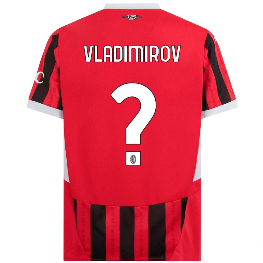 Hombre Fútbol Camiseta Valeri Vladimirov #0 Rojo Negro 1ª Equipación 2024/25 Perú