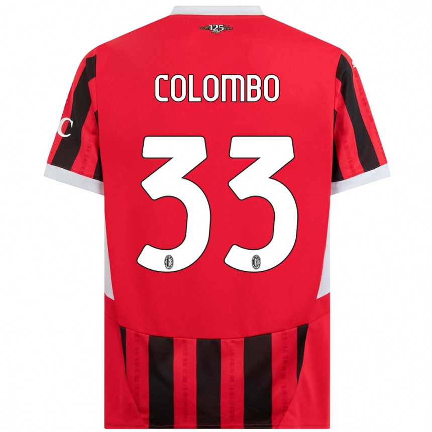 Hombre Fútbol Camiseta Federico Colombo #33 Rojo Negro 1ª Equipación 2024/25 Perú