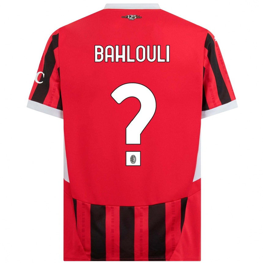 Hombre Fútbol Camiseta Nesrine Bahlouli #0 Rojo Negro 1ª Equipación 2024/25 Perú