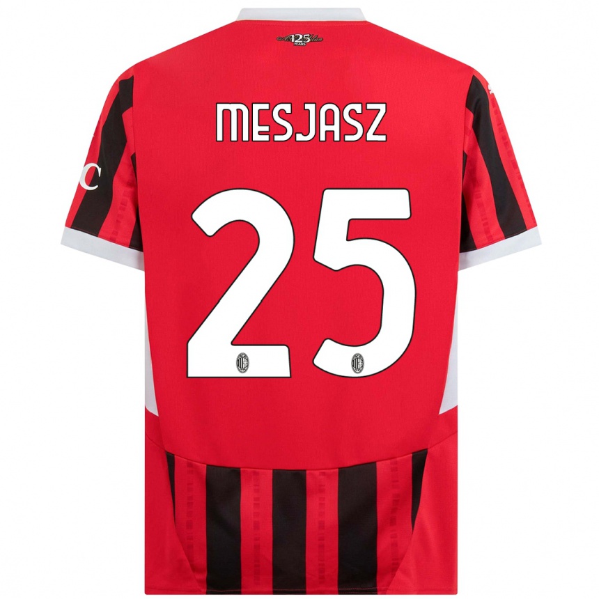 Hombre Fútbol Camiseta Malgorzata Mesjasz #25 Rojo Negro 1ª Equipación 2024/25 Perú