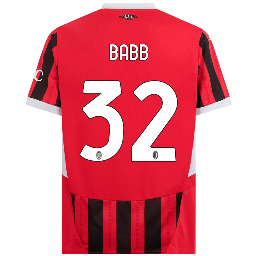 Hombre Fútbol Camiseta Selena Delia Babb #32 Rojo Negro 1ª Equipación 2024/25 Perú