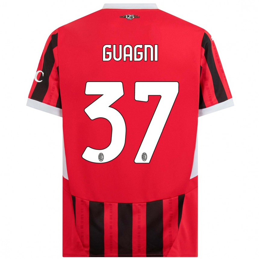 Hombre Fútbol Camiseta Alia Guagni #37 Rojo Negro 1ª Equipación 2024/25 Perú