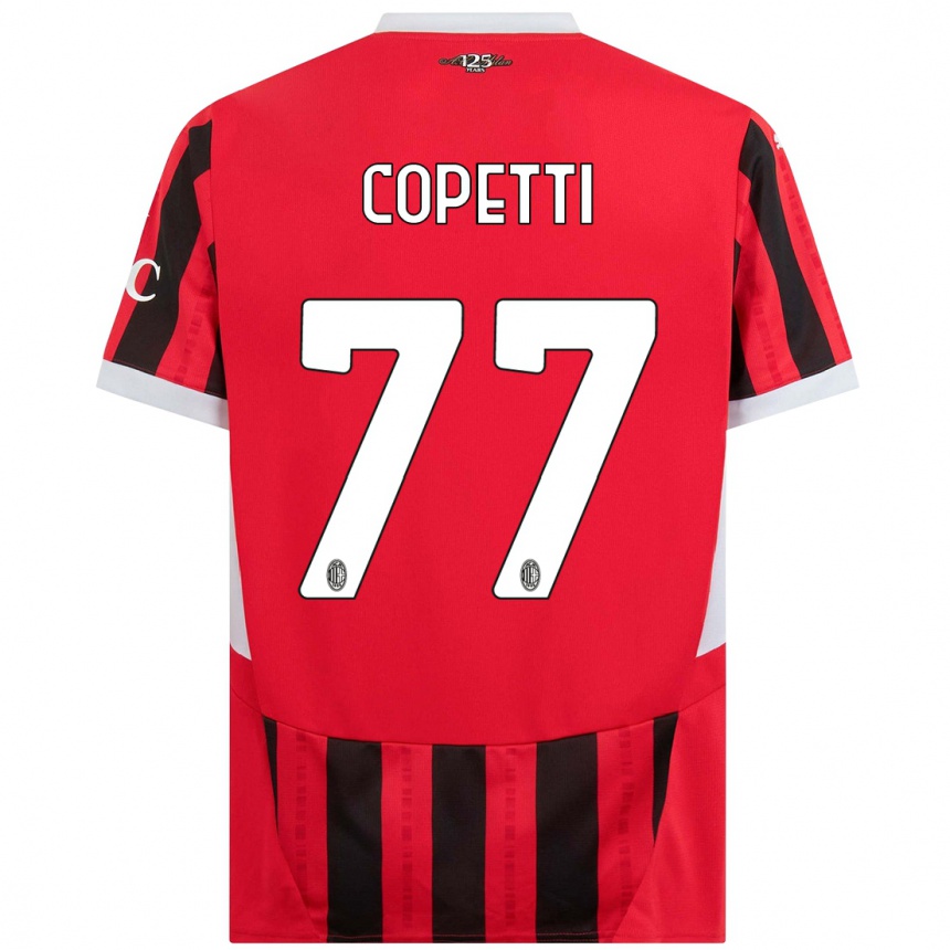 Hombre Fútbol Camiseta Matilde Copetti #77 Rojo Negro 1ª Equipación 2024/25 Perú