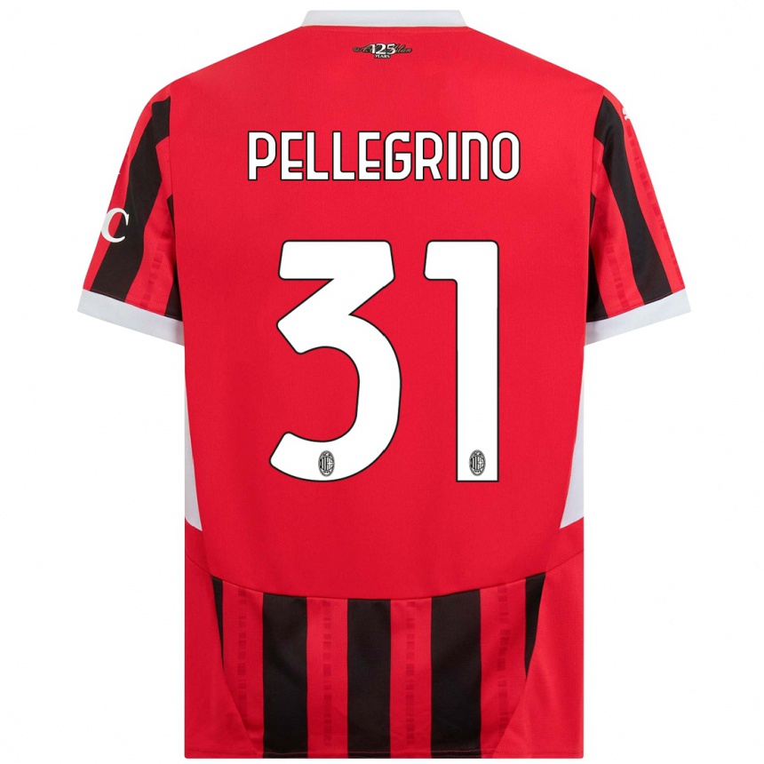 Hombre Fútbol Camiseta Marco Pellegrino #31 Rojo Negro 1ª Equipación 2024/25 Perú