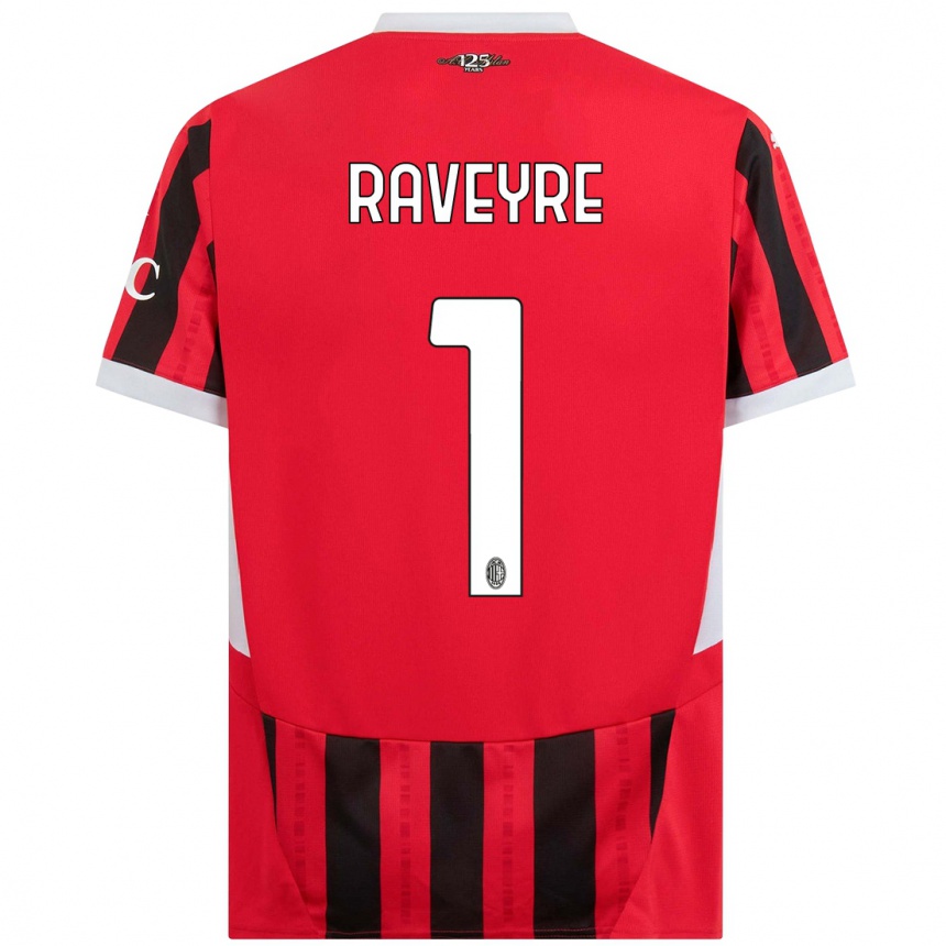 Hombre Fútbol Camiseta Noah Raveyre #1 Rojo Negro 1ª Equipación 2024/25 Perú