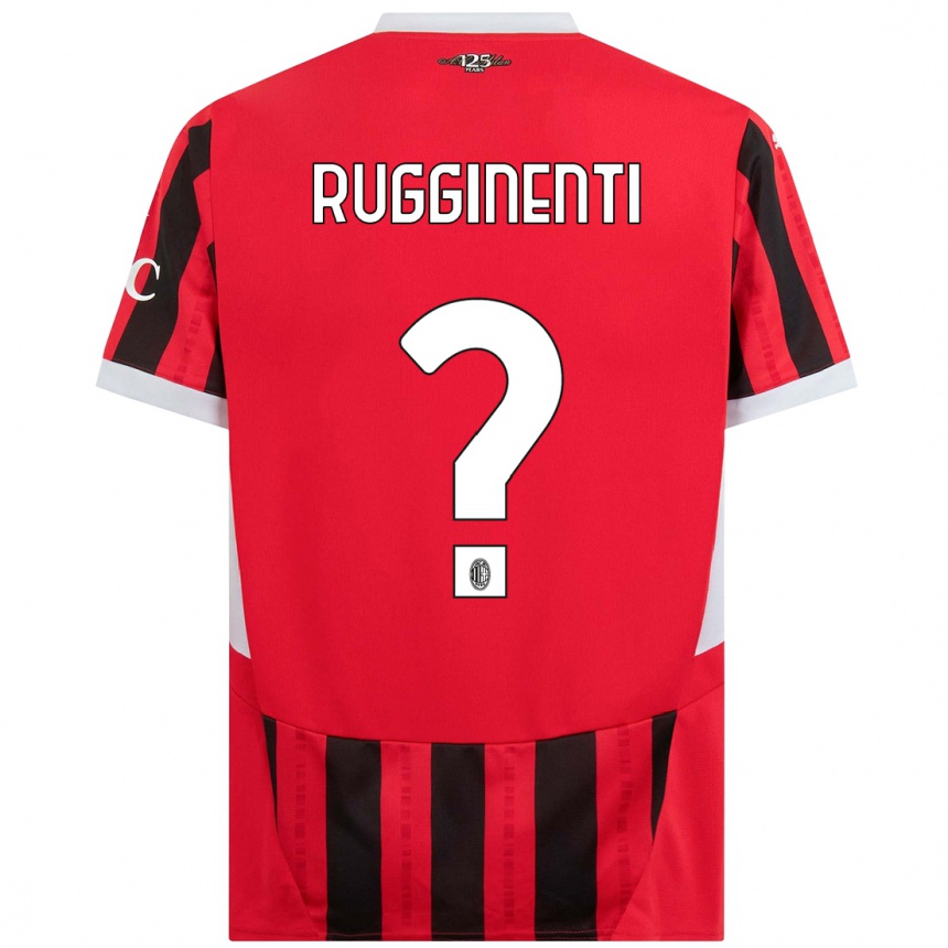 Hombre Fútbol Camiseta Omar Rugginenti #0 Rojo Negro 1ª Equipación 2024/25 Perú