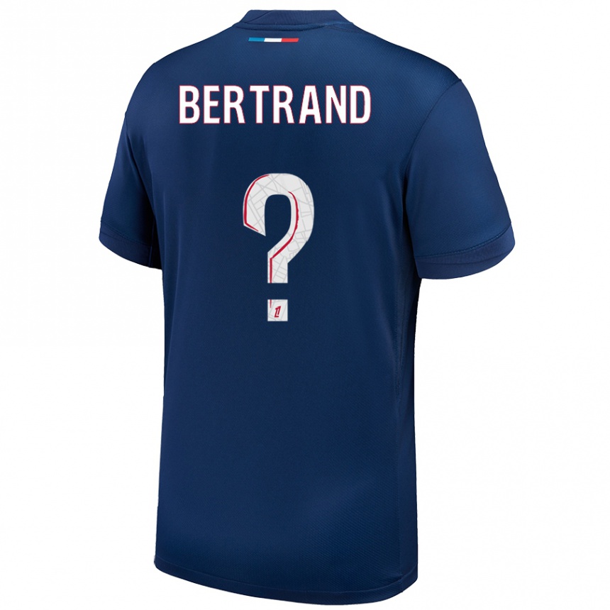 Hombre Fútbol Camiseta Lucie Bertrand #0 Azul Marino Blanco 1ª Equipación 2024/25 Perú