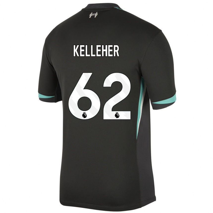 Hombre Fútbol Camiseta Caoimhin Kelleher #62 Negro Antracita Blanco 2ª Equipación 2024/25 Perú