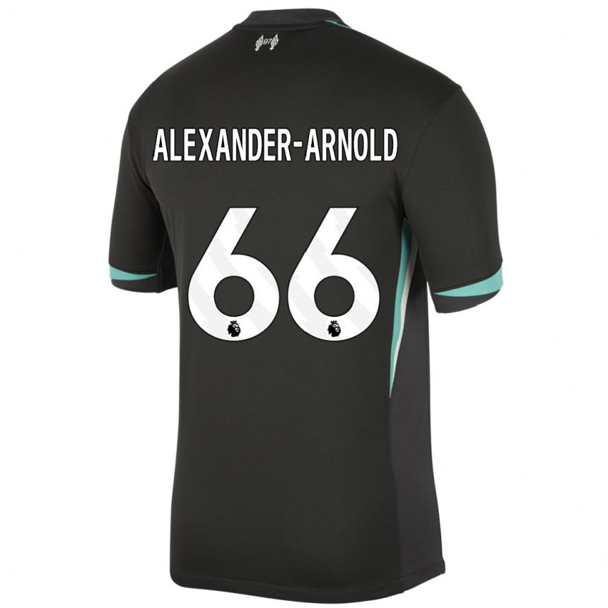 Hombre Fútbol Camiseta Trent Alexander-Arnold #66 Negro Antracita Blanco 2ª Equipación 2024/25 Perú