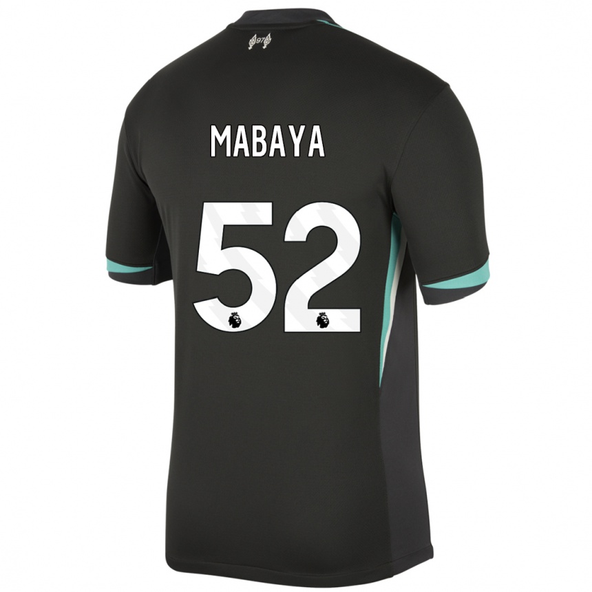 Hombre Fútbol Camiseta Isaac Mabaya #52 Negro Antracita Blanco 2ª Equipación 2024/25 Perú