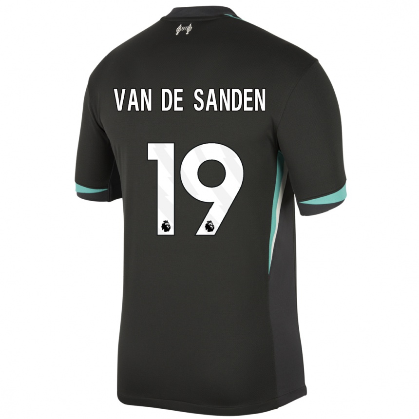 Hombre Fútbol Camiseta Shanice Van De Sanden #19 Negro Antracita Blanco 2ª Equipación 2024/25 Perú