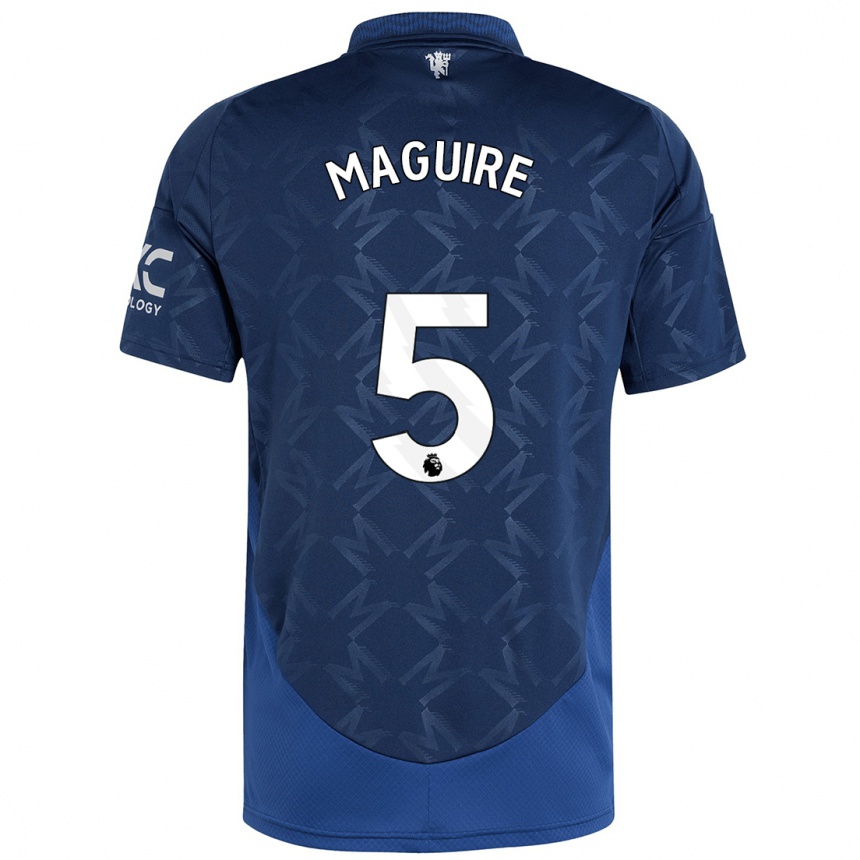 Hombre Fútbol Camiseta Harry Maguire #5 Índigo 2ª Equipación 2024/25 Perú