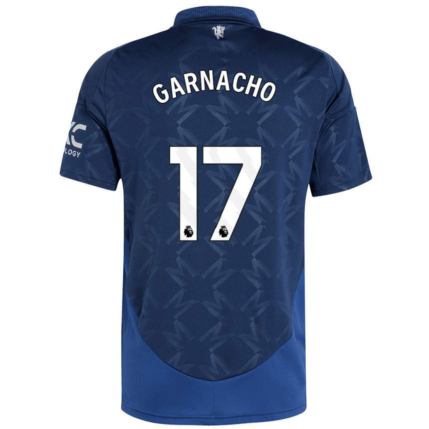 Hombre Fútbol Camiseta Alejandro Garnacho #17 Índigo 2ª Equipación 2024/25 Perú