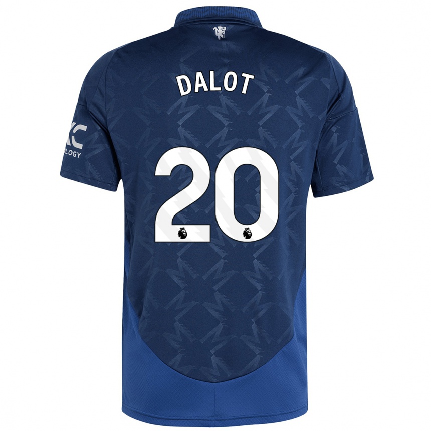 Hombre Fútbol Camiseta Diogo Dalot #20 Índigo 2ª Equipación 2024/25 Perú