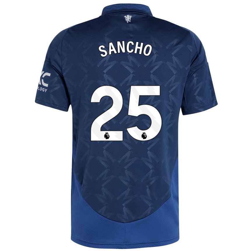 Hombre Fútbol Camiseta Jadon Sancho #25 Índigo 2ª Equipación 2024/25 Perú