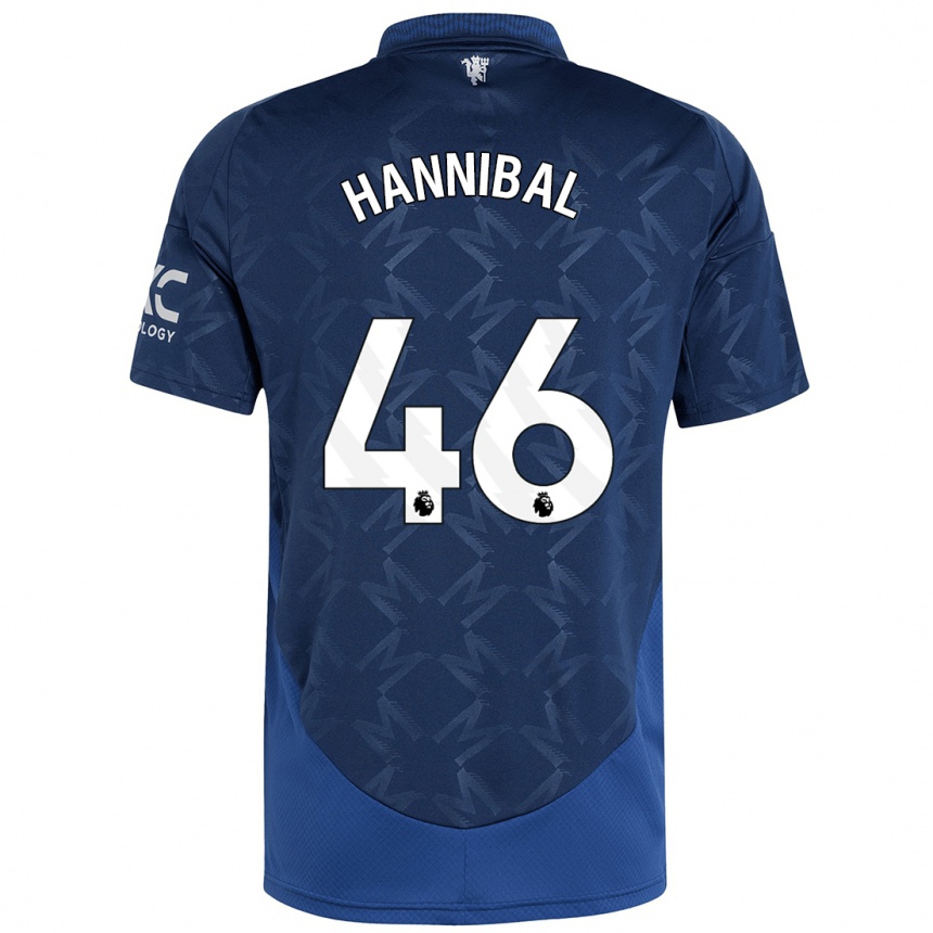 Hombre Fútbol Camiseta Hannibal Mejbri #46 Índigo 2ª Equipación 2024/25 Perú