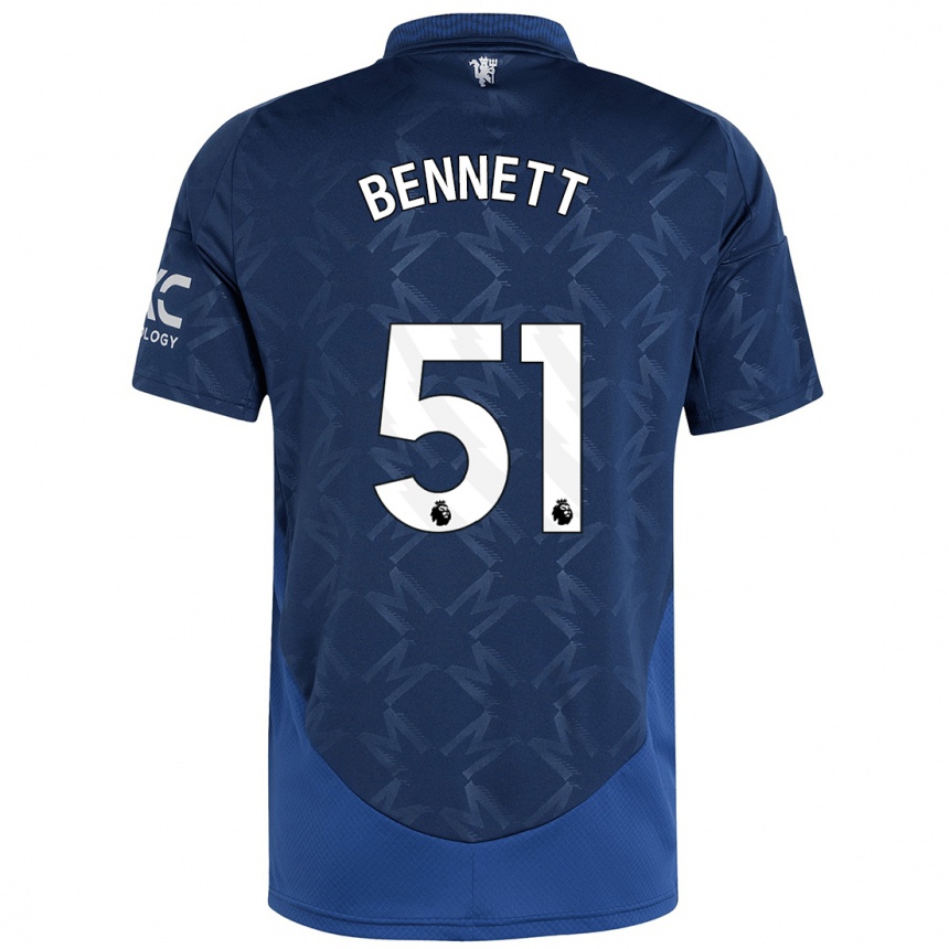 Hombre Fútbol Camiseta Rhys Bennett #51 Índigo 2ª Equipación 2024/25 Perú