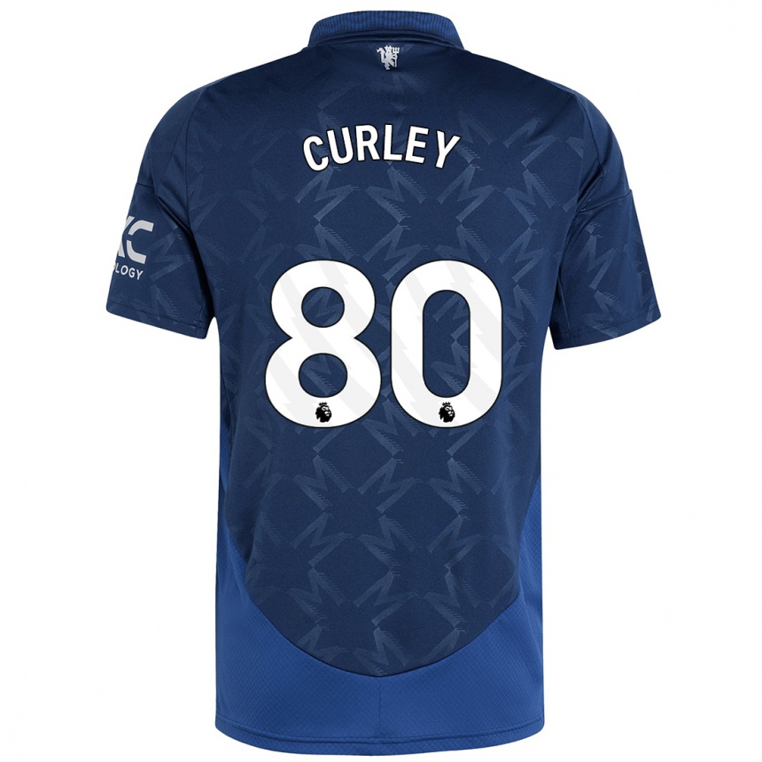 Hombre Fútbol Camiseta Ruben Curley #80 Índigo 2ª Equipación 2024/25 Perú