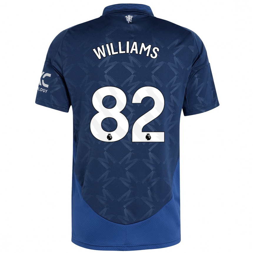 Hombre Fútbol Camiseta Ethan Williams #82 Índigo 2ª Equipación 2024/25 Perú