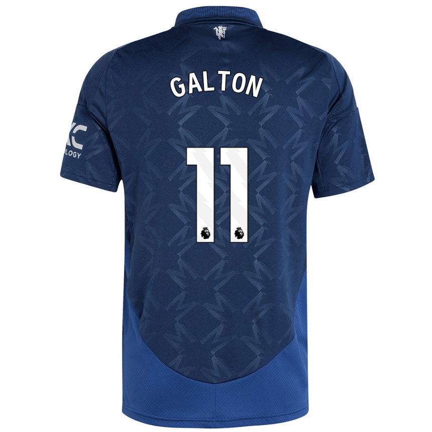 Hombre Fútbol Camiseta Leah Galton #11 Índigo 2ª Equipación 2024/25 Perú