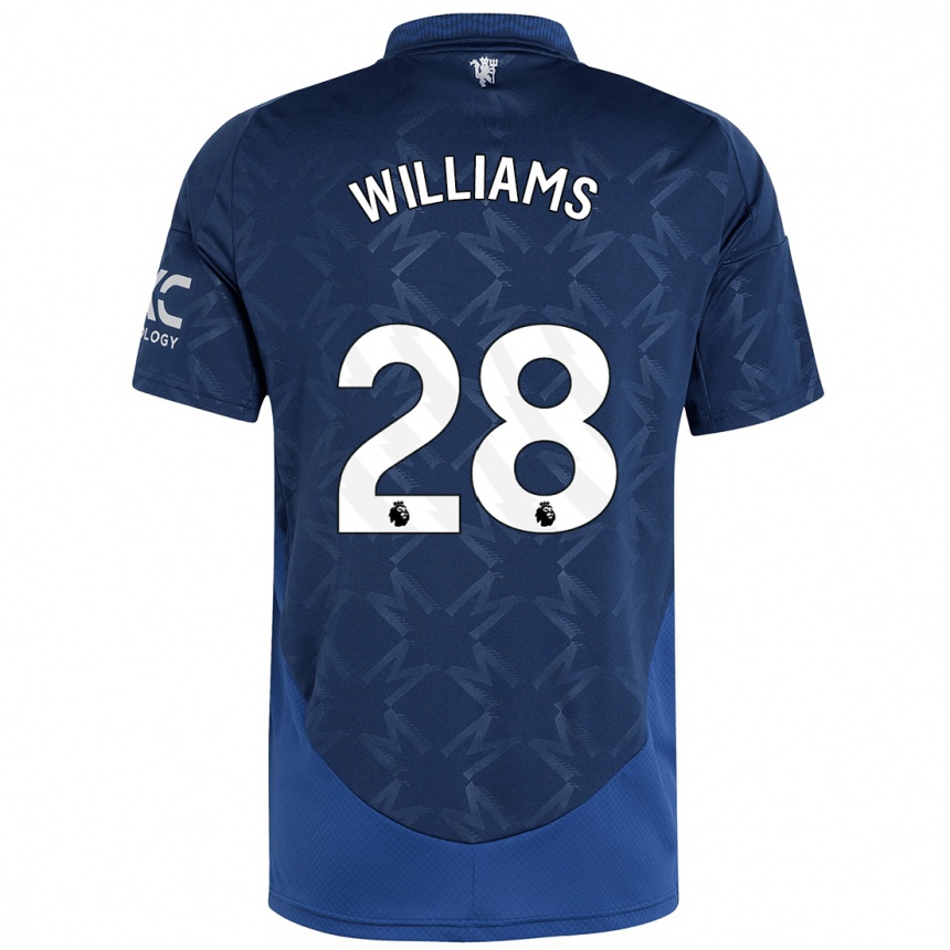 Hombre Fútbol Camiseta Rachel Williams #28 Índigo 2ª Equipación 2024/25 Perú