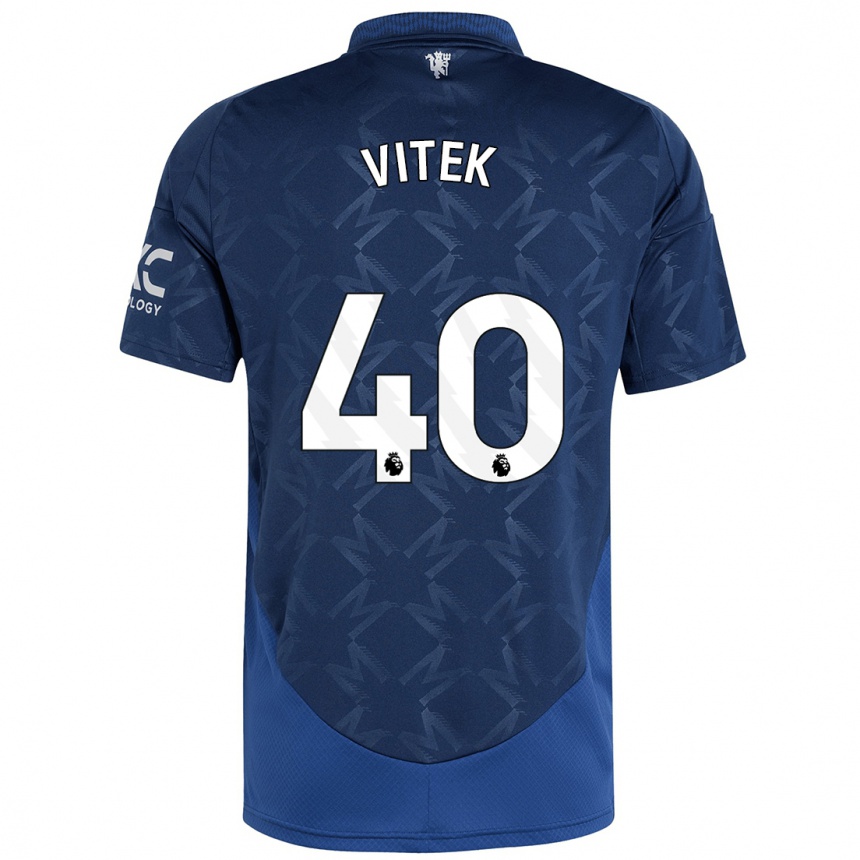 Hombre Fútbol Camiseta Radek Vitek #40 Índigo 2ª Equipación 2024/25 Perú