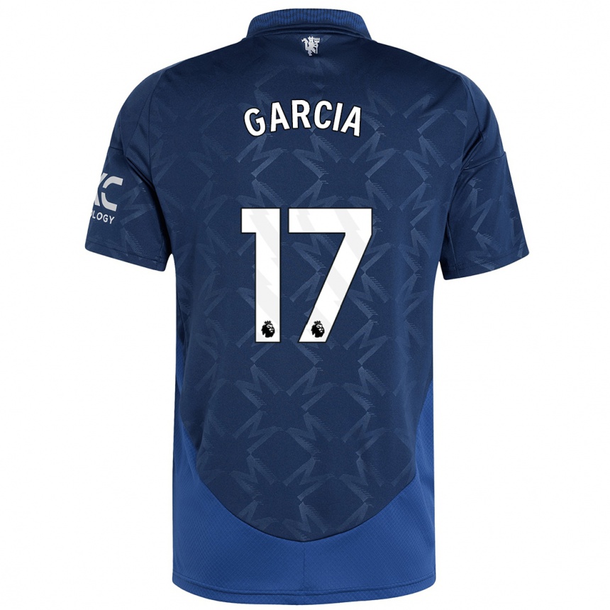 Hombre Fútbol Camiseta Lucia Garcia #17 Índigo 2ª Equipación 2024/25 Perú