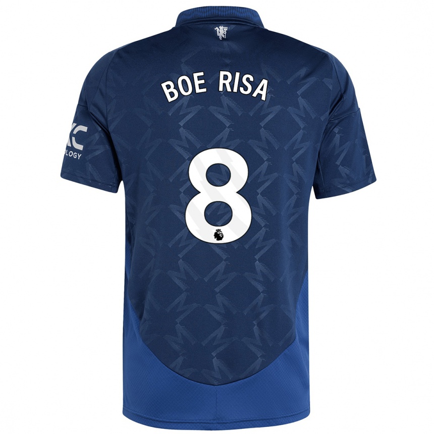 Hombre Fútbol Camiseta Vilde Boe Risa #8 Índigo 2ª Equipación 2024/25 Perú