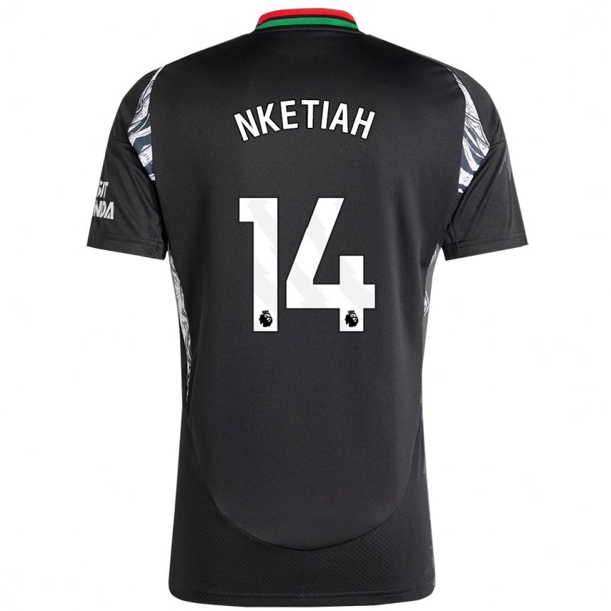 Hombre Fútbol Camiseta Eddie Nketiah #14 Negro 2ª Equipación 2024/25 Perú