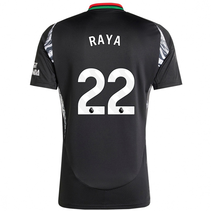 Hombre Fútbol Camiseta David Raya #22 Negro 2ª Equipación 2024/25 Perú