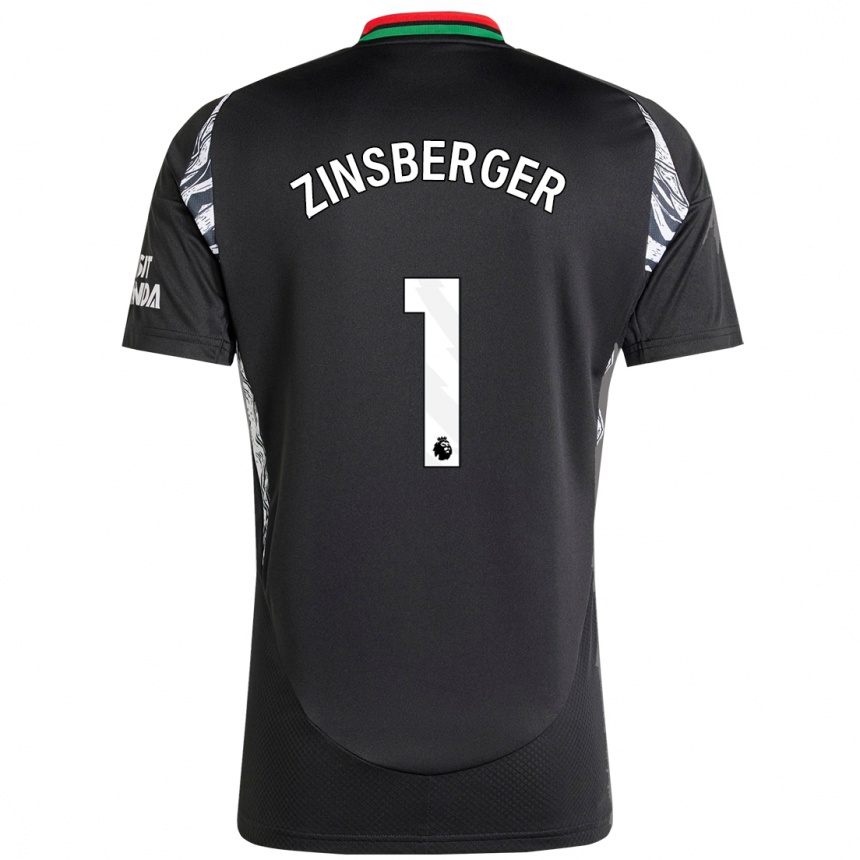 Hombre Fútbol Camiseta Manuela Zinsberger #1 Negro 2ª Equipación 2024/25 Perú