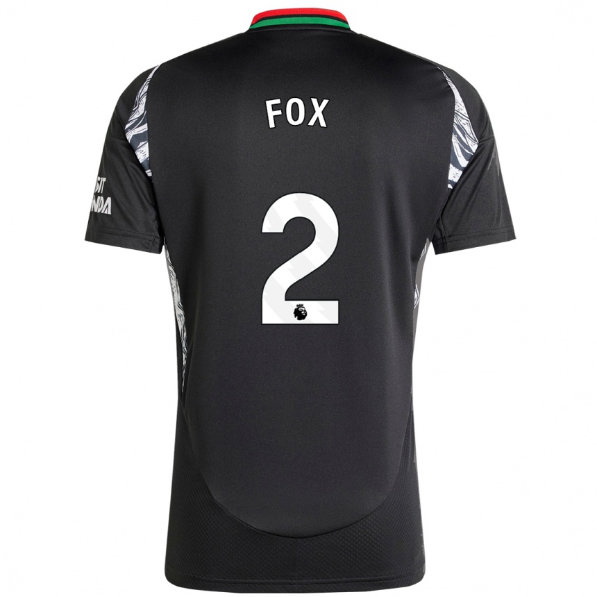 Hombre Fútbol Camiseta Emily Fox #2 Negro 2ª Equipación 2024/25 Perú