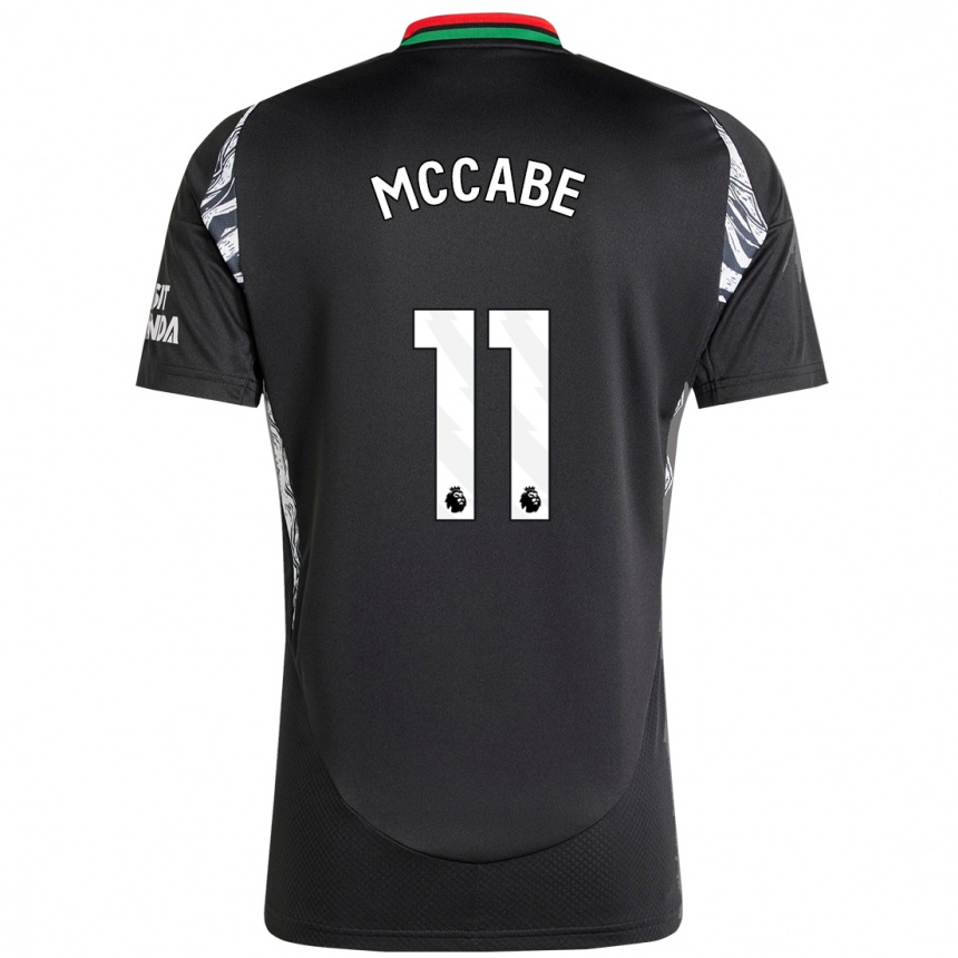 Hombre Fútbol Camiseta Katie Mccabe #11 Negro 2ª Equipación 2024/25 Perú