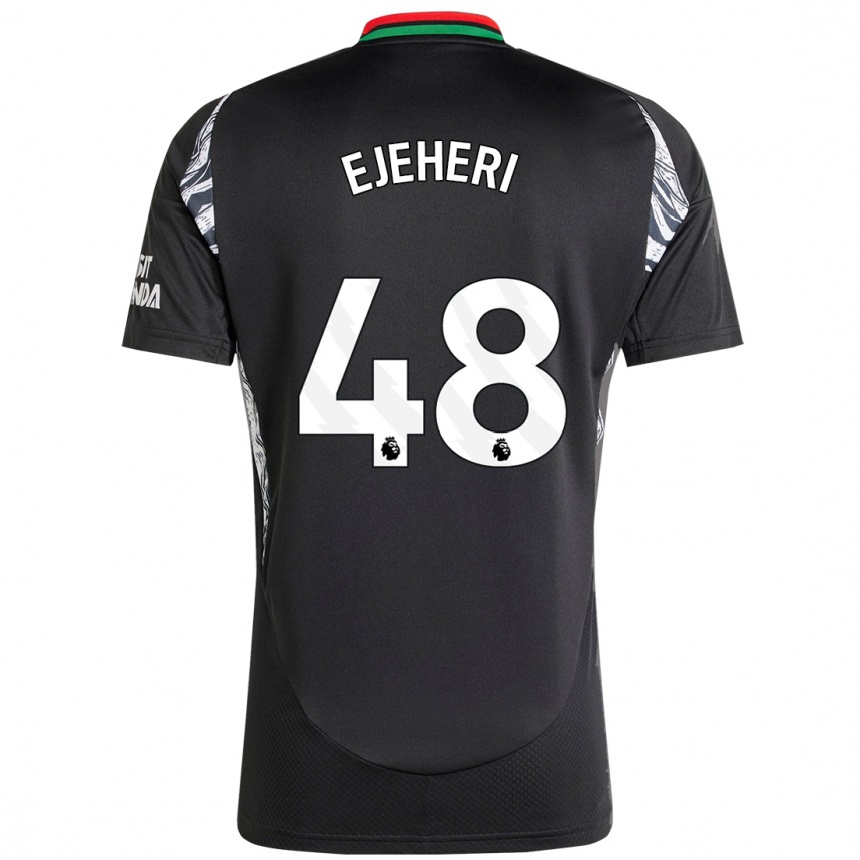 Hombre Fútbol Camiseta Ovie Ejeheri #48 Negro 2ª Equipación 2024/25 Perú