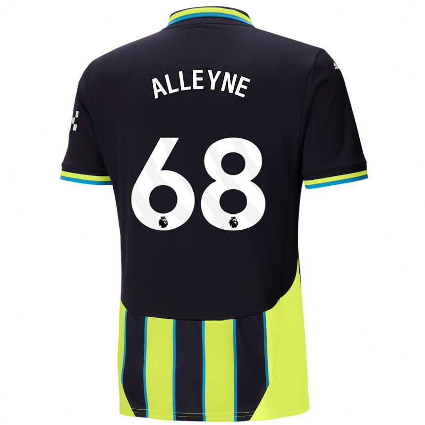 Hombre Fútbol Camiseta Max Alleyne #68 Azul Amarillo 2ª Equipación 2024/25 Perú