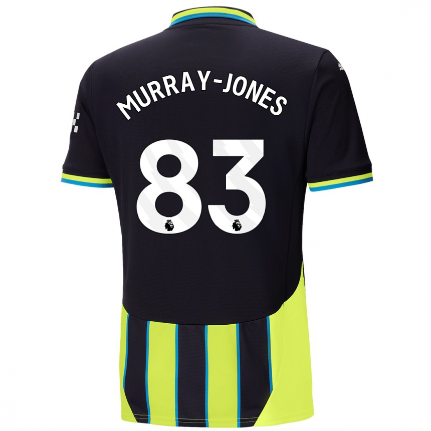 Hombre Fútbol Camiseta George Murray-Jones #83 Azul Amarillo 2ª Equipación 2024/25 Perú