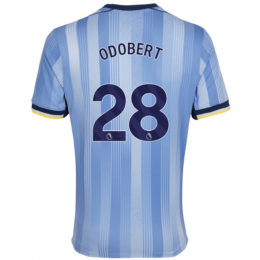 Hombre Fútbol Camiseta Wilson Odobert #28 Azul Claro 2ª Equipación 2024/25 Perú