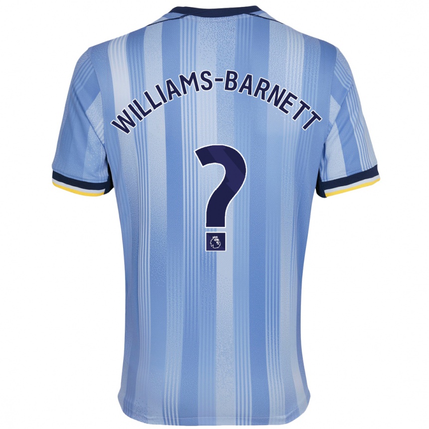 Hombre Fútbol Camiseta Lucá Williams-Barnett #0 Azul Claro 2ª Equipación 2024/25 Perú